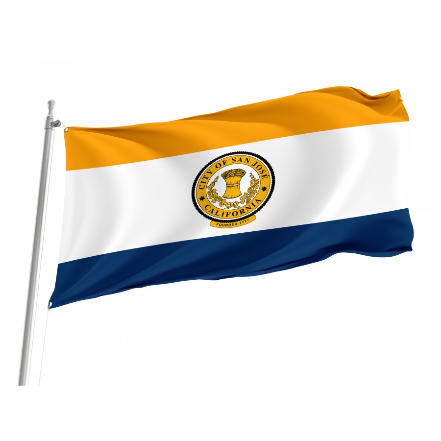 Flag of San José, California, Patriotic Flags, Unique Design Print, Flags for Indoor & Outdoor Use