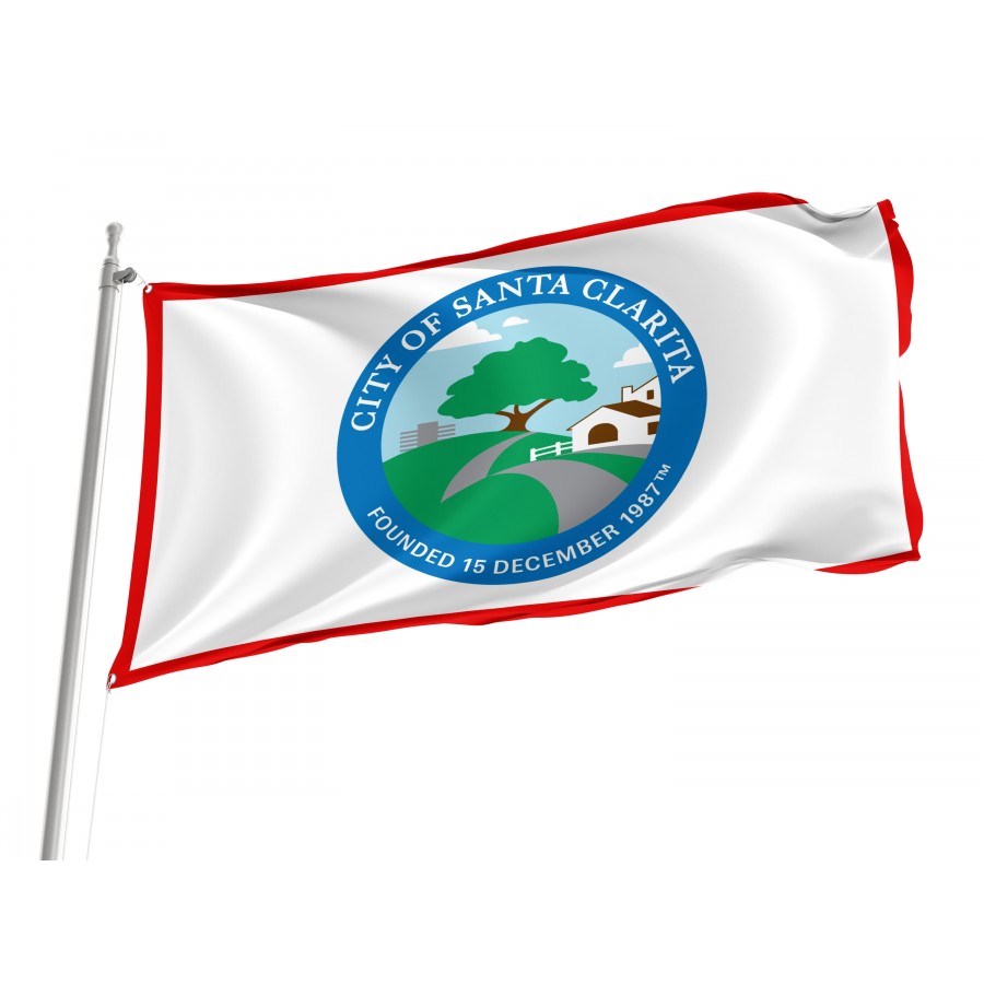 Flag of Santa Clarita, California, Patriotic Flags, Unique Design Print, Flags for Indoor & Outdoor Use