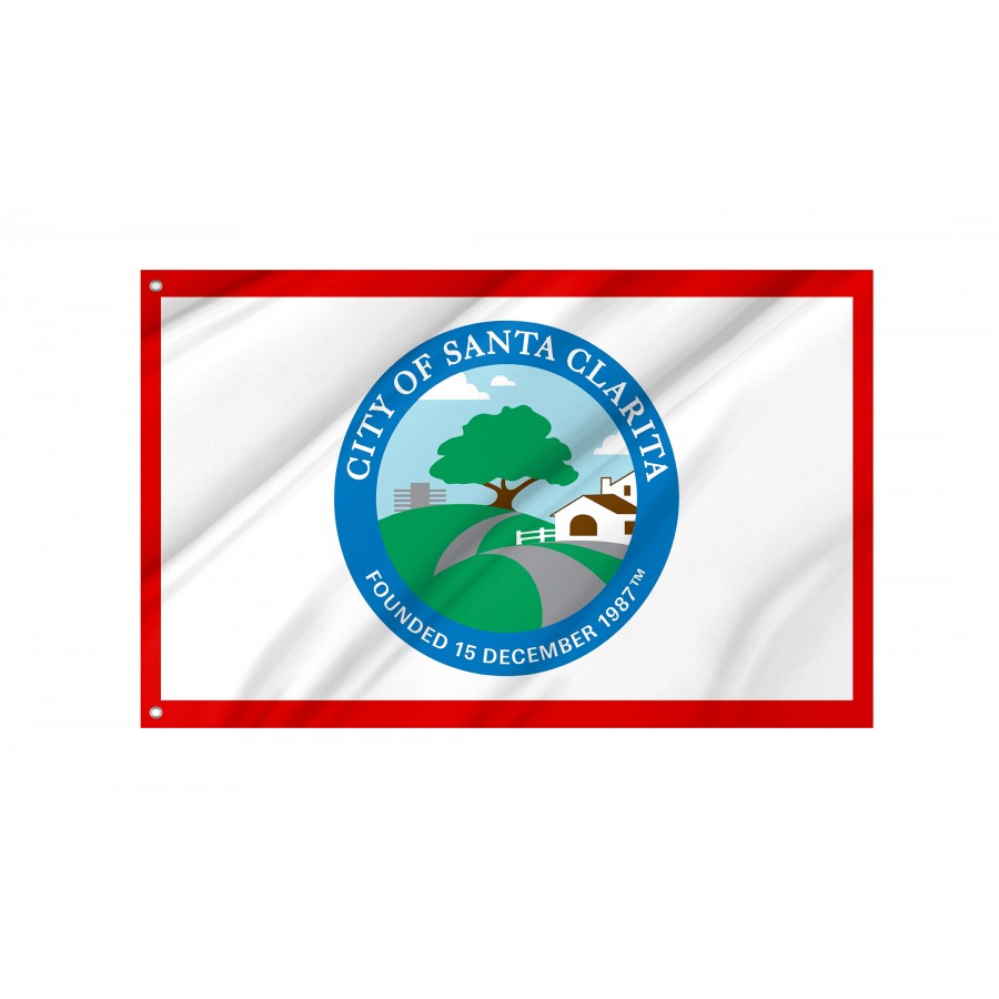 Flag of Santa Clarita, California, Patriotic Flags, Unique Design Print, Flags for Indoor & Outdoor Use