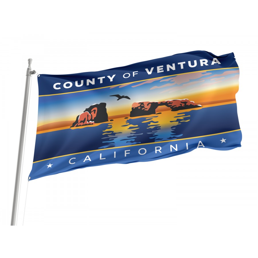 Flag of Ventura County, California, Patriotic Flags, Unique Design Print, Flags for Indoor & Outdoor Use