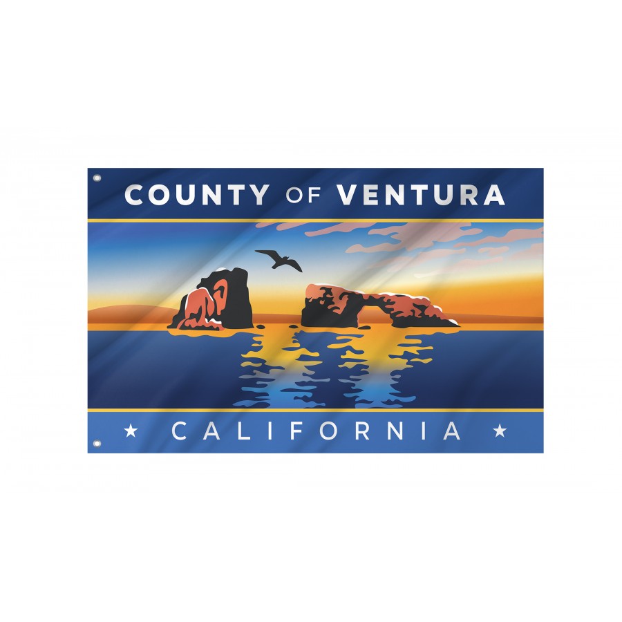 Flag of Ventura County, California, Patriotic Flags, Unique Design Print, Flags for Indoor & Outdoor Use