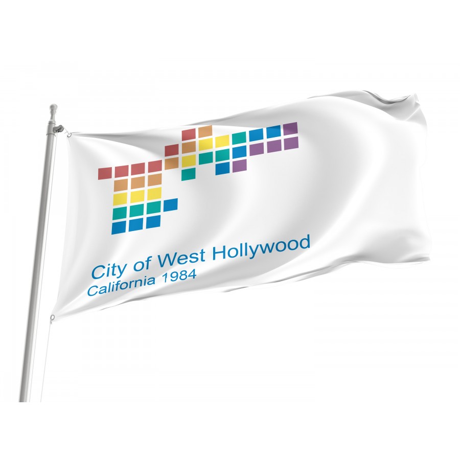 Flag of West Hollywood, California, Patriotic Flags, Unique Design Print, Flags for Indoor & Outdoor Use