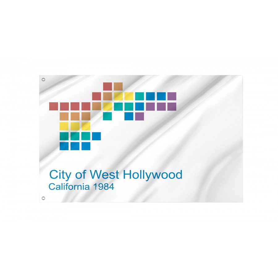 Flag of West Hollywood, California, Patriotic Flags, Unique Design Print, Flags for Indoor & Outdoor Use