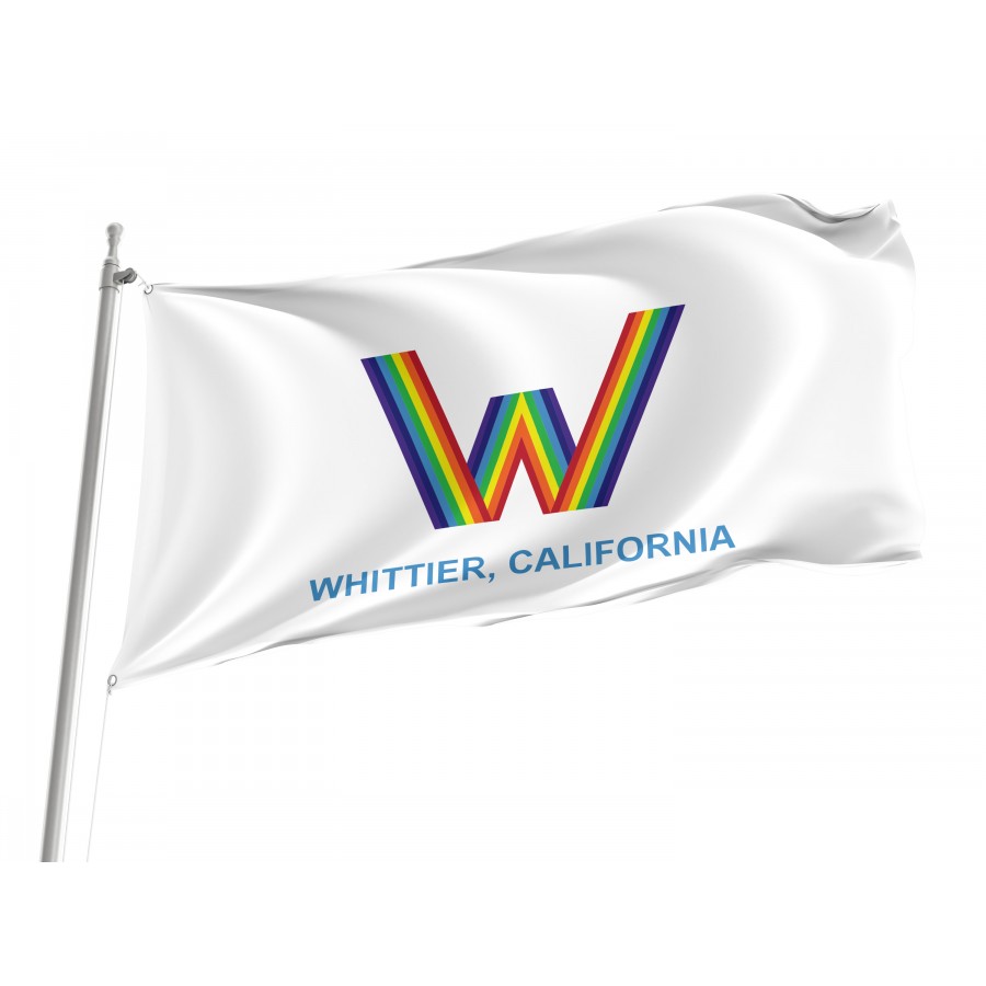 Flag of Whittier, California, Patriotic Flags, Unique Design Print, Flags for Indoor & Outdoor Use