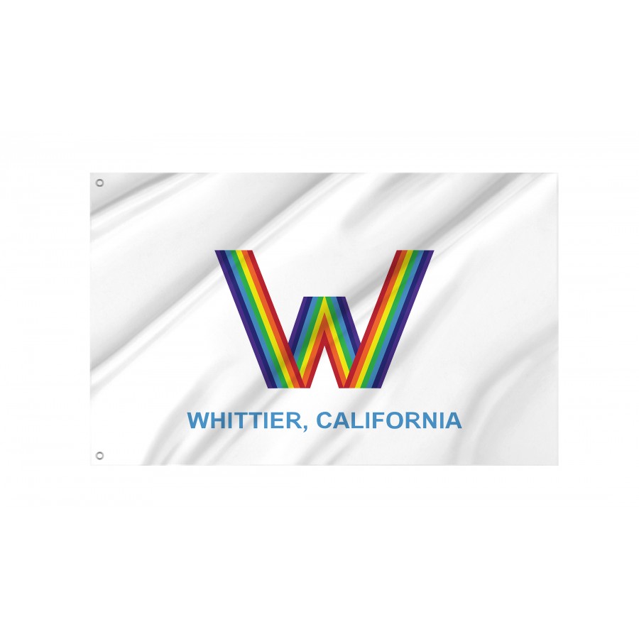 Flag of Whittier, California, Patriotic Flags, Unique Design Print, Flags for Indoor & Outdoor Use