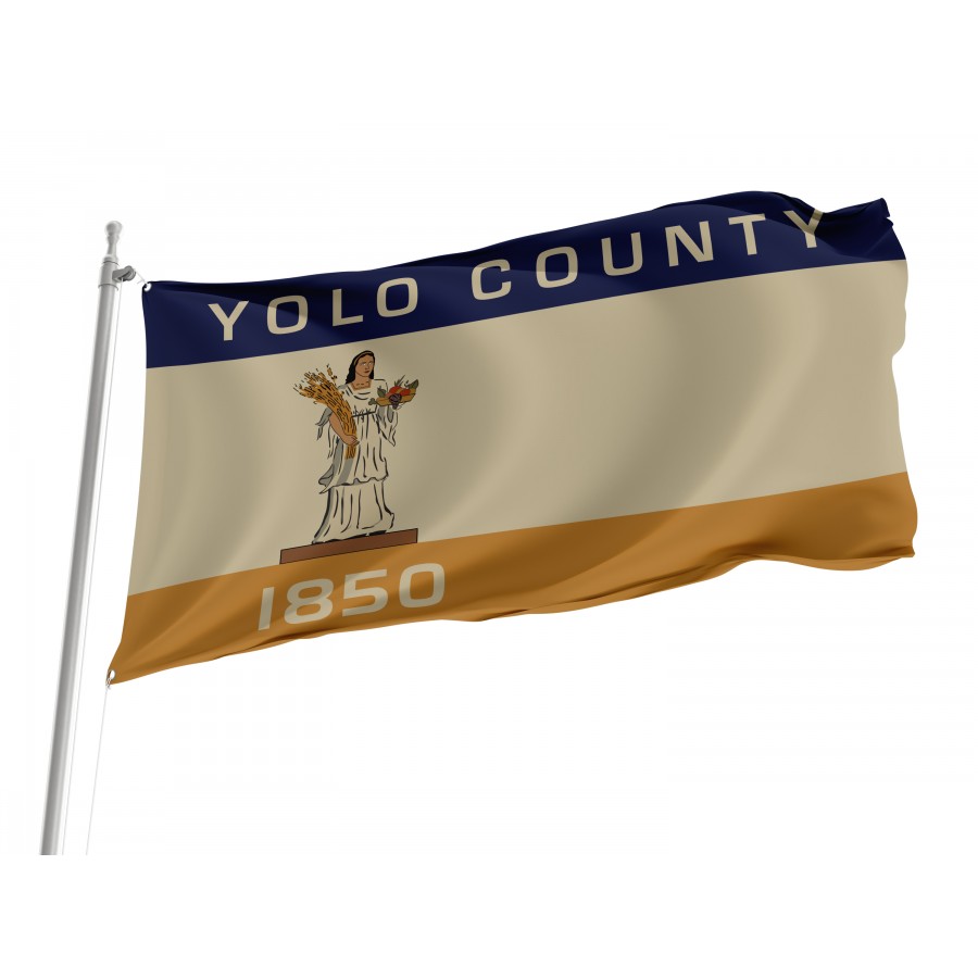 Flag of Yolo County, California, Patriotic Flags, Unique Design Print, Flags for Indoor & Outdoor Use