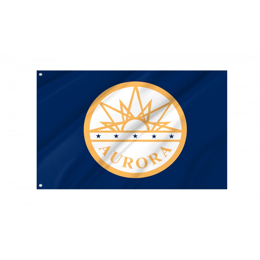 Flag of Aurora, Colorado, Patriotic Flags, Unique Design Print, Flags for Indoor & Outdoor Use