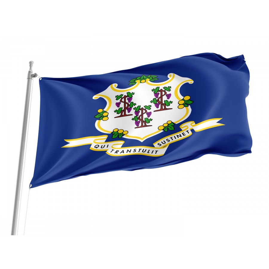 Flag of Connecticut State, Patriotic Flags, Unique Design Print, Flags for Indoor & Outdoor Use