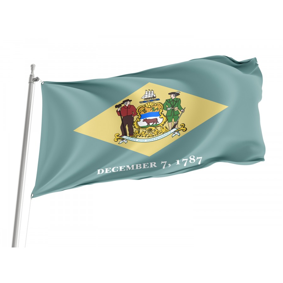 Flag of Delaware State, Patriotic Flags, Unique Design Print, Flags for Indoor & Outdoor Use