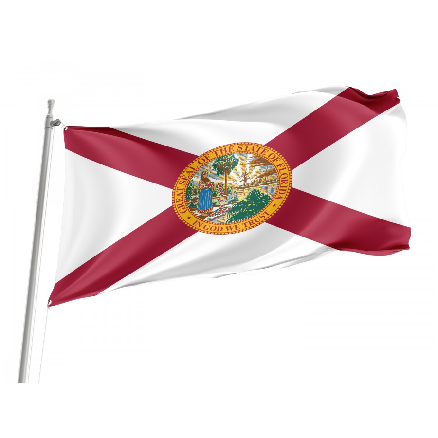 Flag of Florida State, Patriotic Flags, Unique Design Print, Flags for Indoor & Outdoor Use