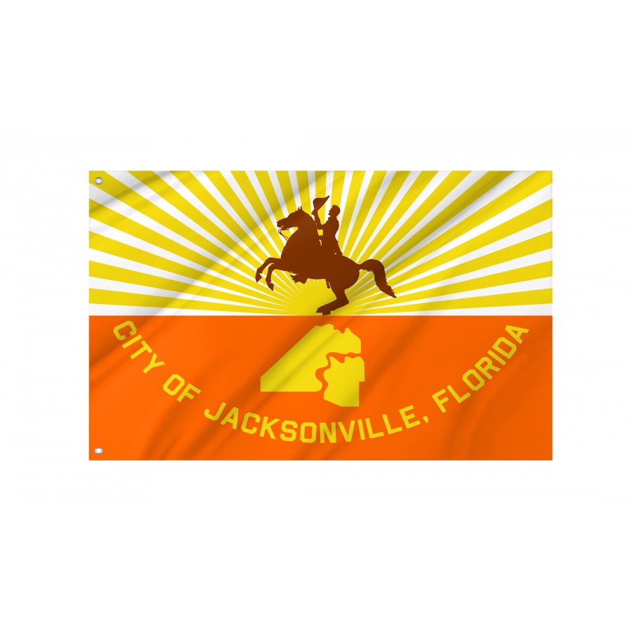 Flag of Jacksonville, Florida, Patriotic Flags, Unique Design Print, Flags for Indoor & Outdoor Use