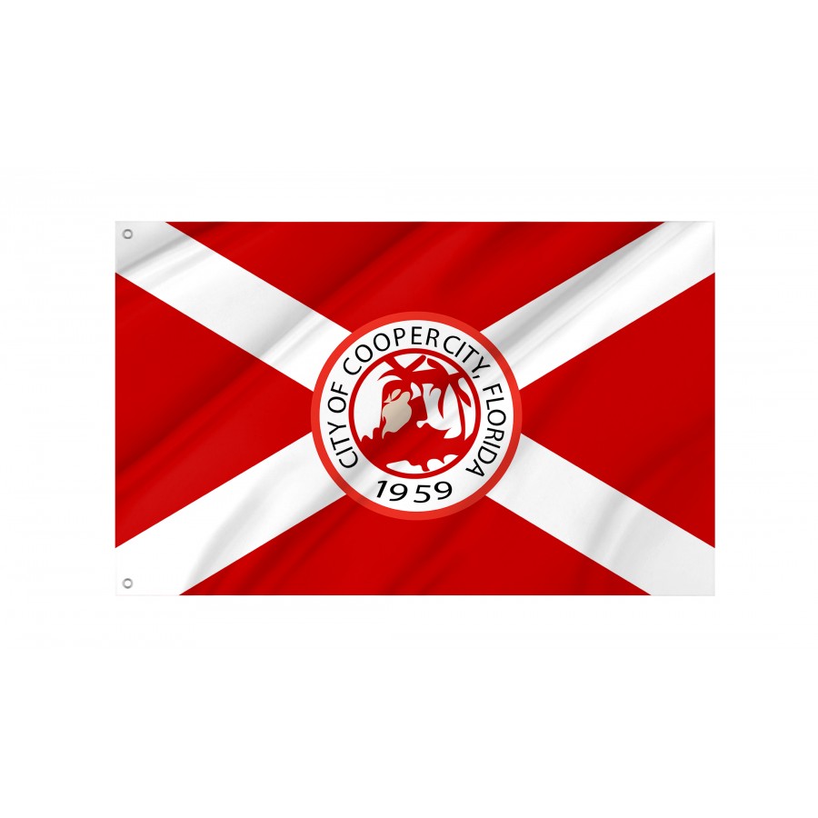 Flag of Cooper City, Florida, Patriotic Flags, Unique Design Print, Flags for Indoor & Outdoor Use