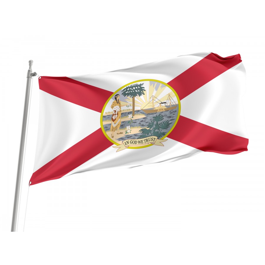 Flag Of Florida 1900, Patriotic Flags, Unique Design Print, Flags For Indoor & Outdoor Use - High Quality Florida for Indoor and Outdoor Use