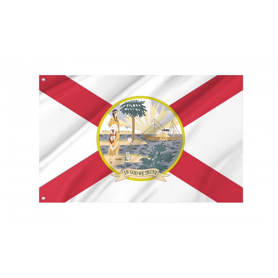 Flag Of Florida 1900, Patriotic Flags, Unique Design Print, Flags For Indoor & Outdoor Use - High Quality Florida for Indoor and Outdoor Use