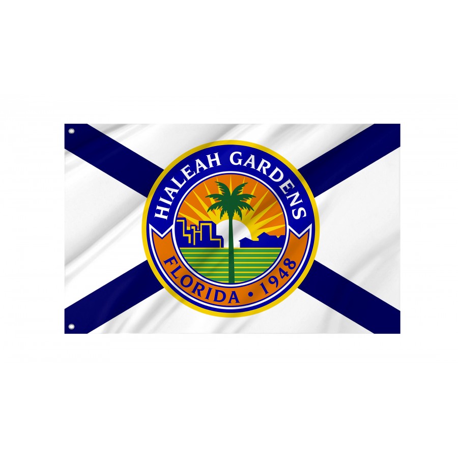 Flag of Hialeah Gardens, Florida, Patriotic Flags, Unique Design Print, Flags for Indoor & Outdoor Use