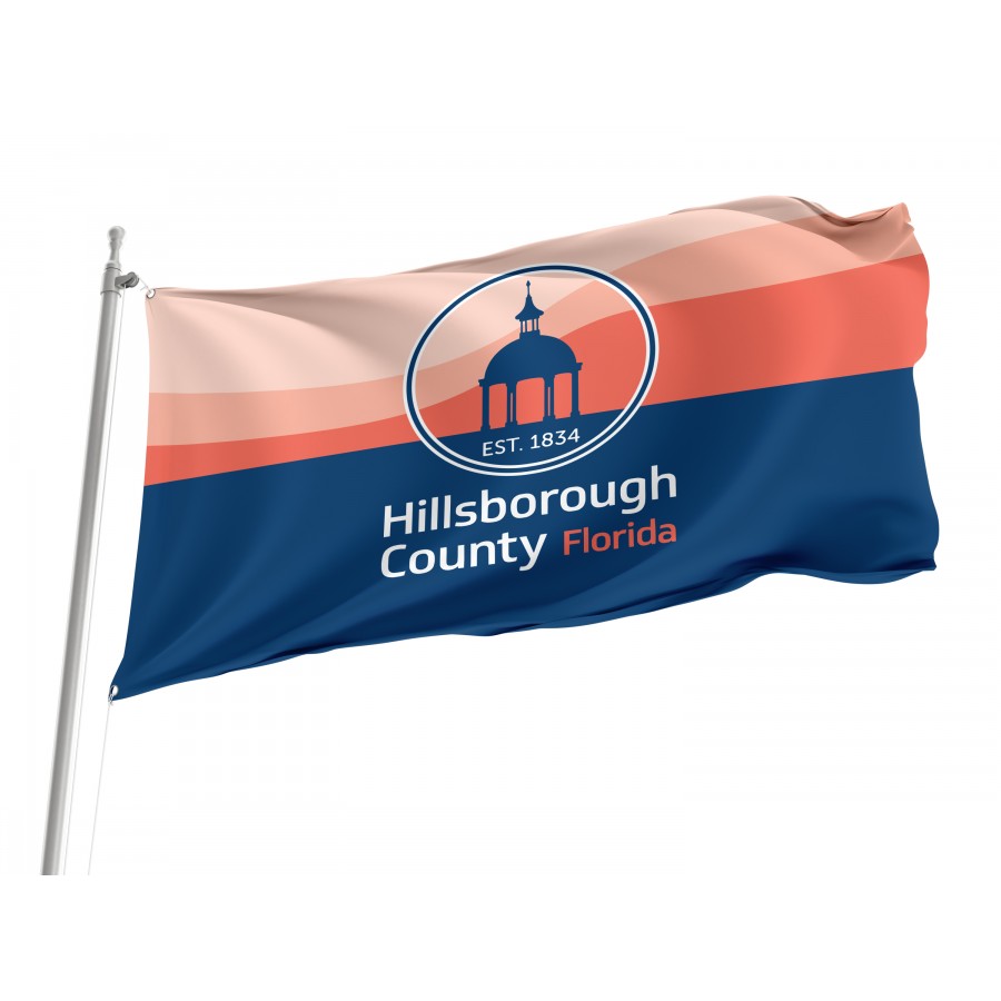 Flag of Hillsborough County, Florida, Patriotic Flags, Unique Design Print, Flags for Indoor & Outdoor Use