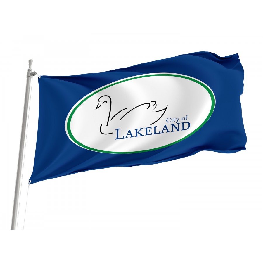 Flag of Lakeland City, Patriotic Flags, Unique Design Print, Flags for Indoor & Outdoor Use