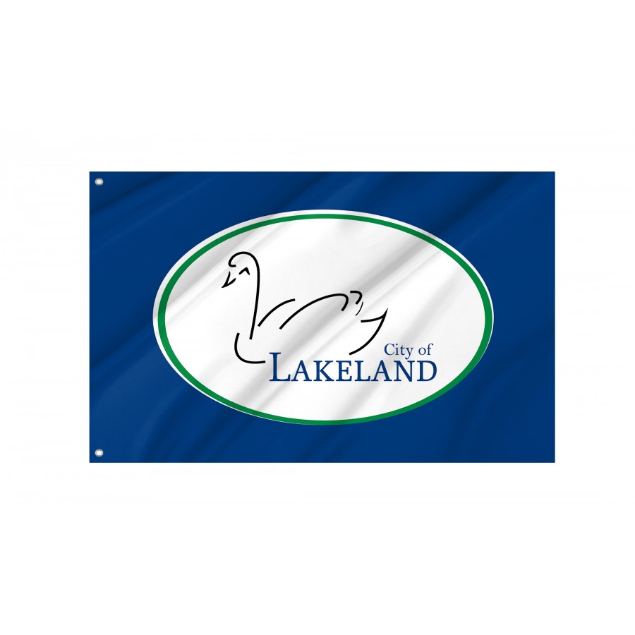 Flag of Lakeland City, Patriotic Flags, Unique Design Print, Flags for Indoor & Outdoor Use