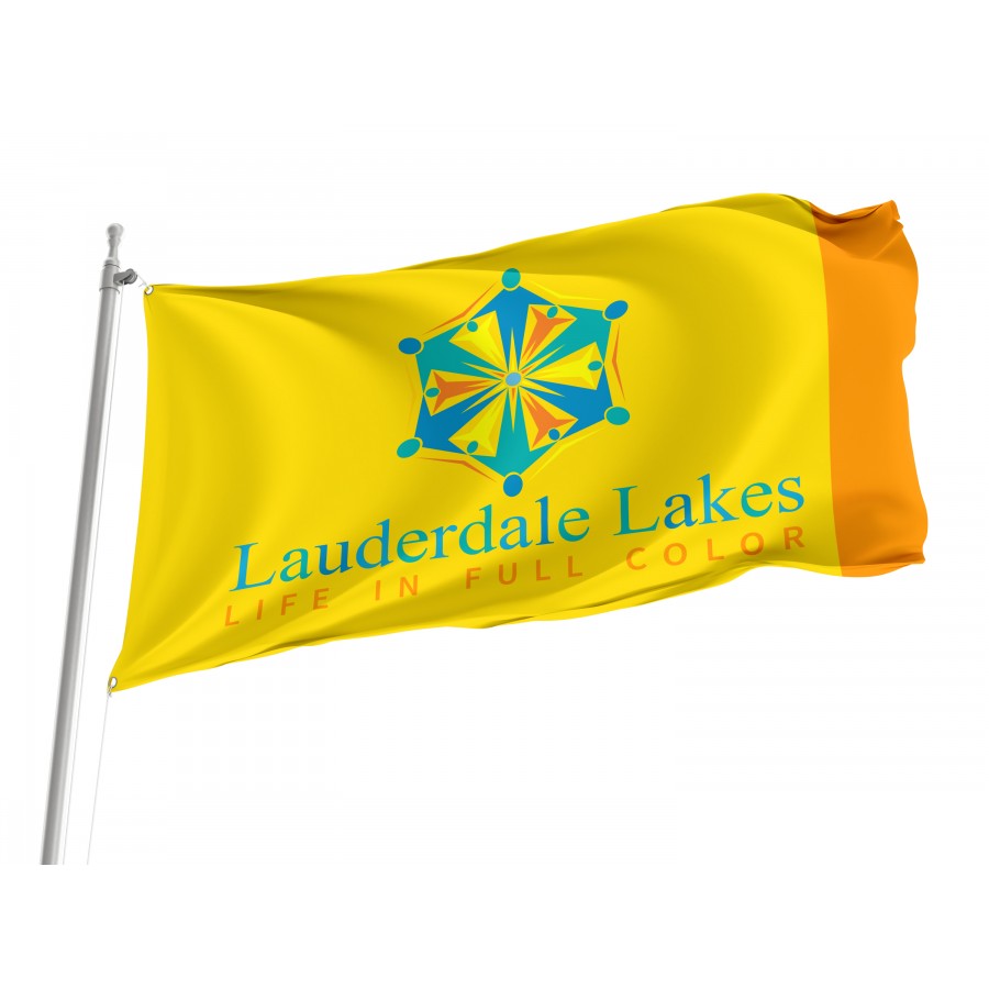 Flag of Lauderdale Lakes, Florida, Patriotic Flags, Unique Design Print, Flags for Indoor & Outdoor Use