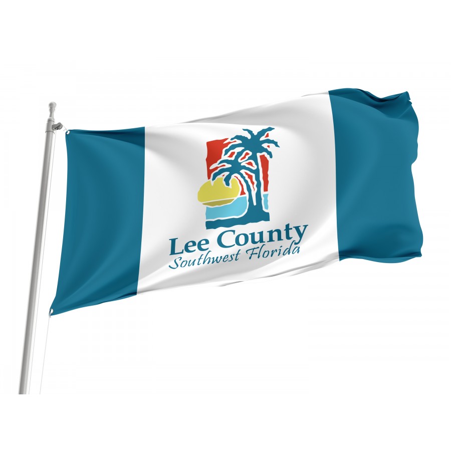 Flag of Lee County, Florida, Patriotic Flags, Unique Design Print, Flags for Indoor & Outdoor Use