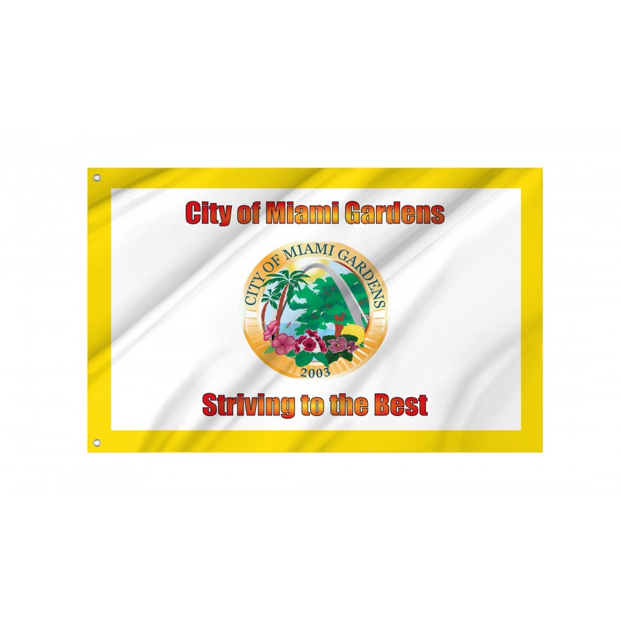 Flag of Miami Gardens, Florida, Patriotic Flags, Unique Design Print, Flags for Indoor & Outdoor Use