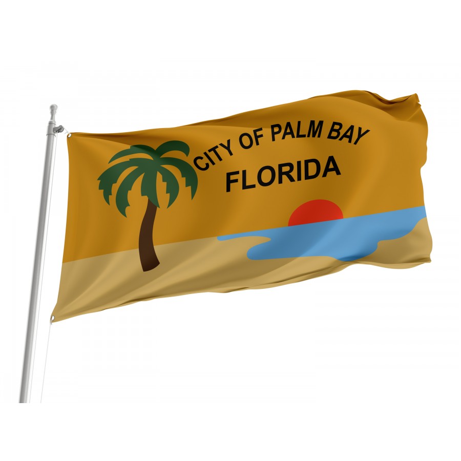 Flag of Palm Bay, Florida, Patriotic Flags, Unique Design Print, Flags for Indoor & Outdoor Use