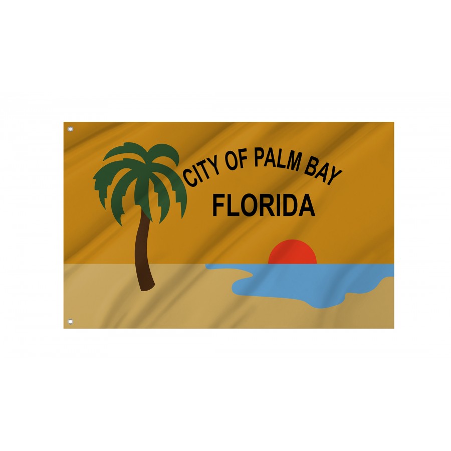 Flag of Palm Bay, Florida, Patriotic Flags, Unique Design Print, Flags for Indoor & Outdoor Use