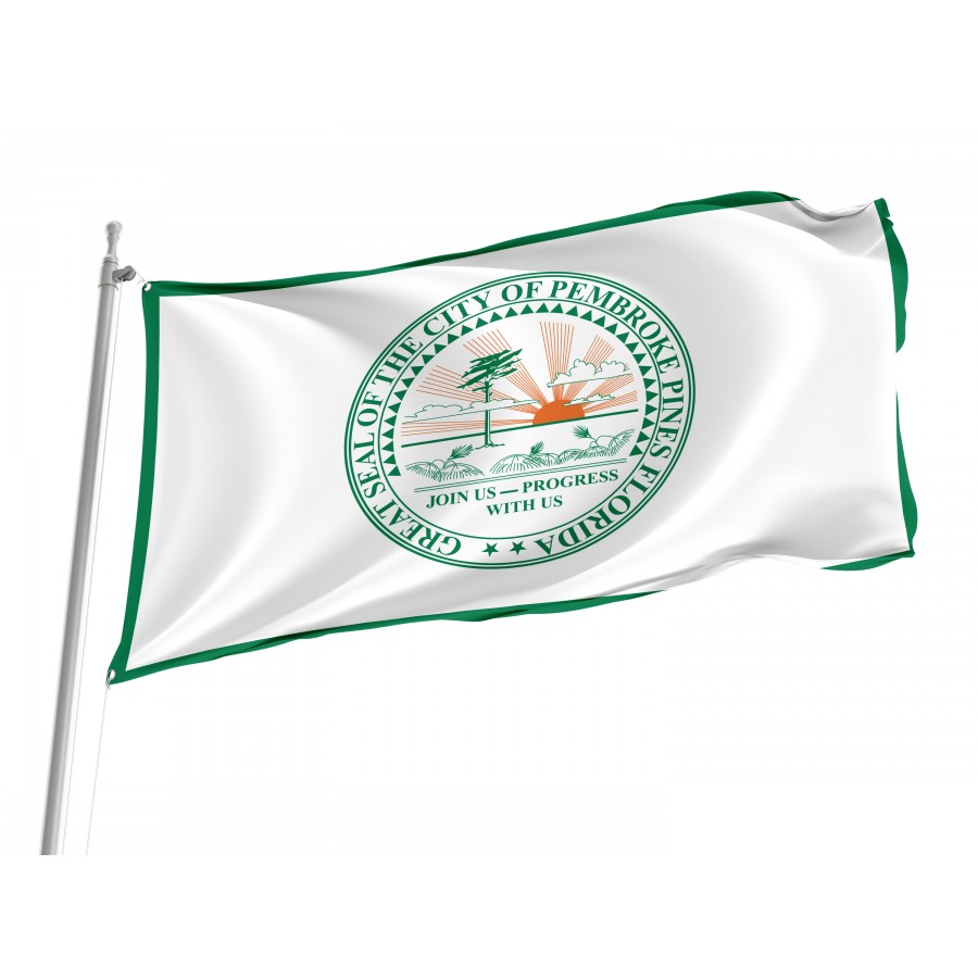 Flag of Pembroke Pines, Florida, Patriotic Flags, Unique Design Print, Flags for Indoor & Outdoor Use