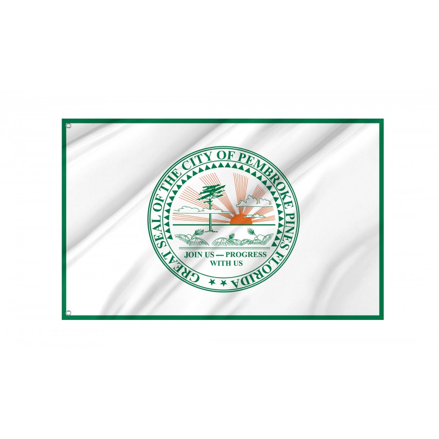 Flag of Pembroke Pines, Florida, Patriotic Flags, Unique Design Print, Flags for Indoor & Outdoor Use