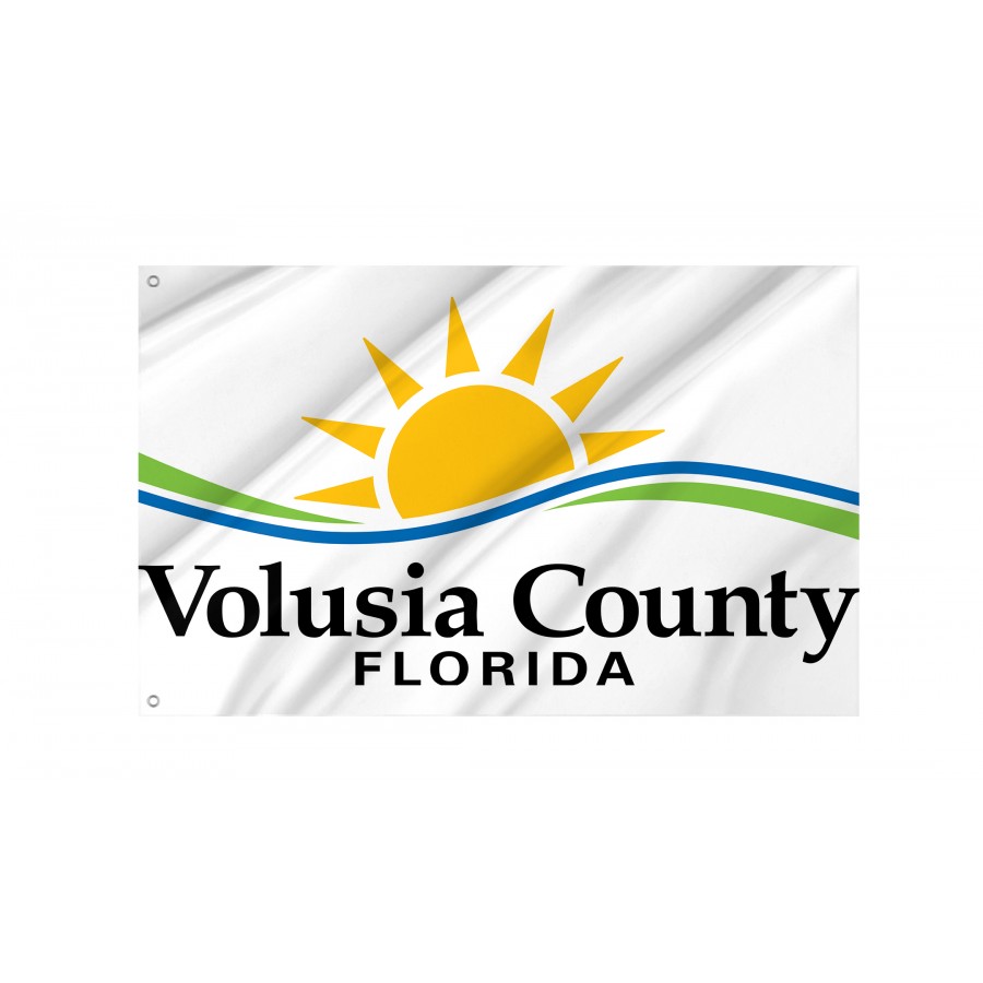 Flag of Volusia County White, Florida, Patriotic Flags, Unique Design Print, Flags for Indoor & Outdoor Use