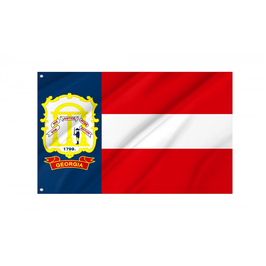 Flag State Of Georgia 1906-1920, Patriotic Flags, Unique Design Print, Flags For Indoor & Outdoor Use - High Quality Georgia for Indoor and Outdoor Use