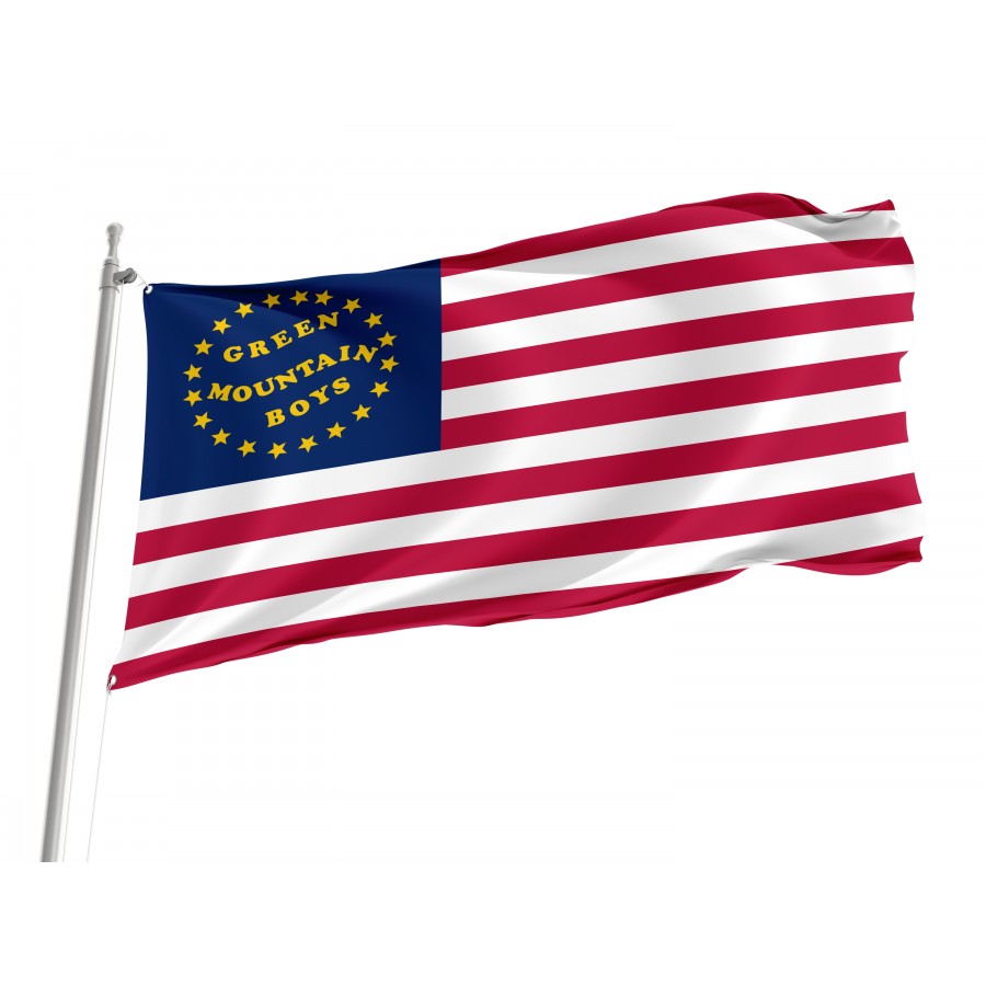 Green Mountain Boys Battle Flag - High Quality United States for Indoor and Outdoor Use