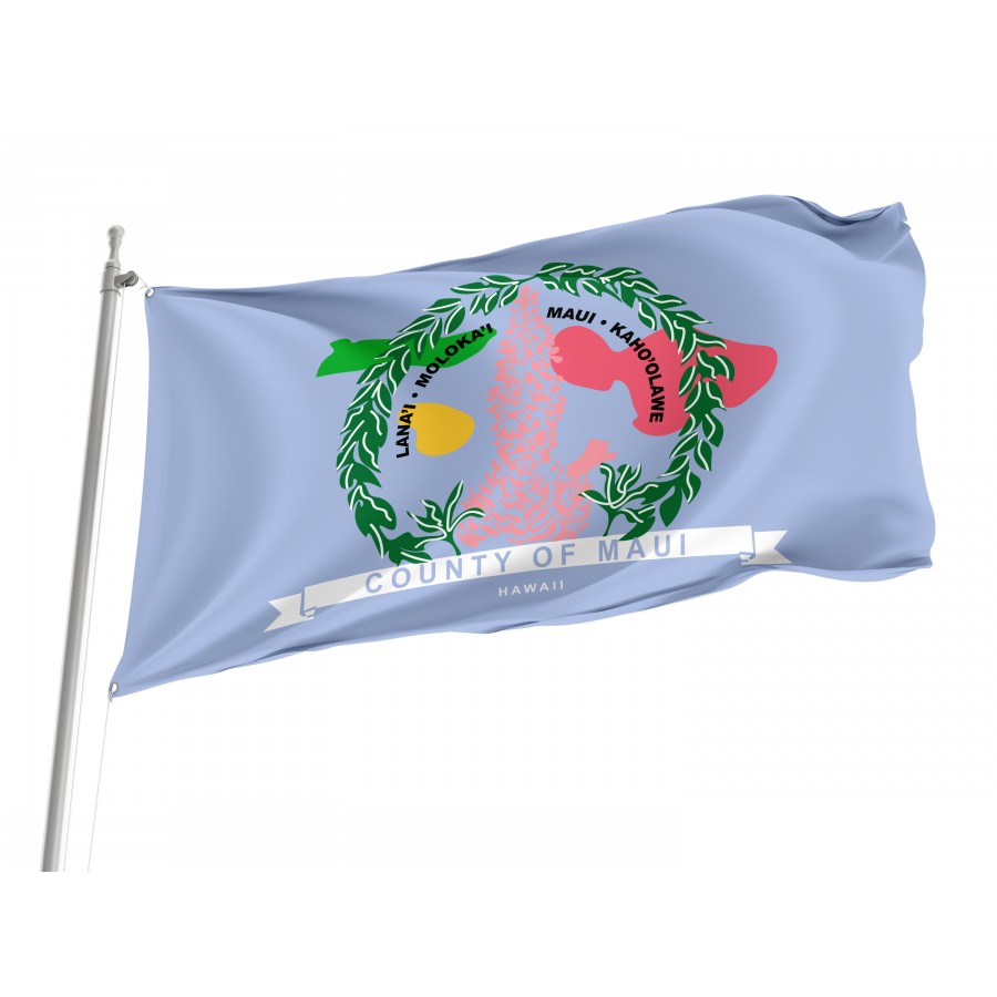Flag of Maui County, Hawaii, Patriotic Flags, Unique Design Print, Flags for Indoor & Outdoor Use