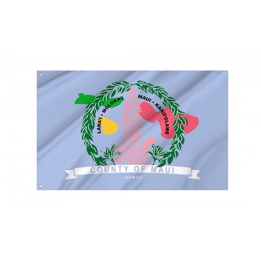 Flag of Maui County, Hawaii, Patriotic Flags, Unique Design Print, Flags for Indoor & Outdoor Use