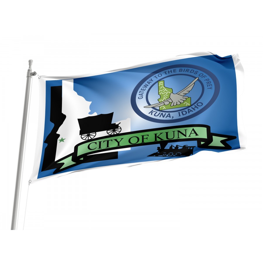 Flag of Kuna, Idaho, Patriotic Flags, Unique Design Print, Flags for Indoor & Outdoor Use