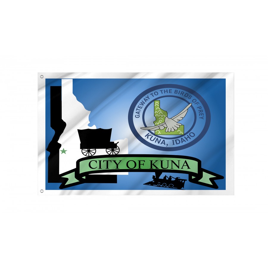 Flag of Kuna, Idaho, Patriotic Flags, Unique Design Print, Flags for Indoor & Outdoor Use