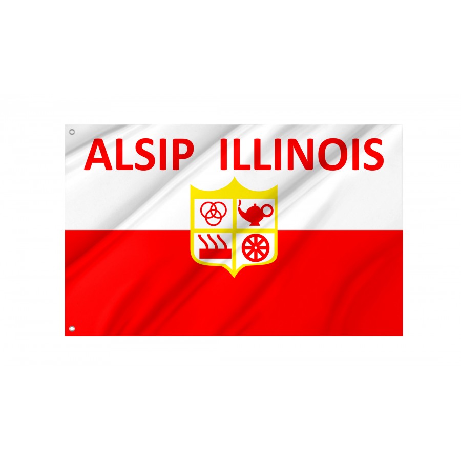 Flag of Alsip, Illinois, Patriotic Flags, Unique Design Print, Flags for Indoor & Outdoor Use