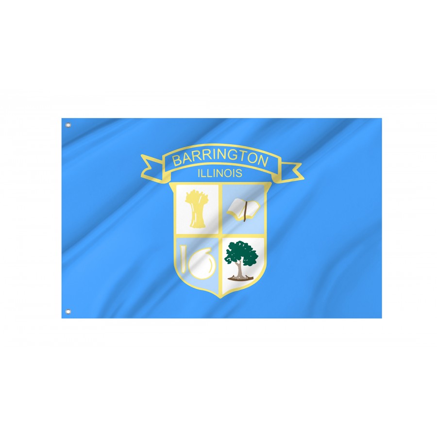 Flag of Barrington, Illinois, Patriotic Flags, Unique Design Print, Flags for Indoor & Outdoor Use
