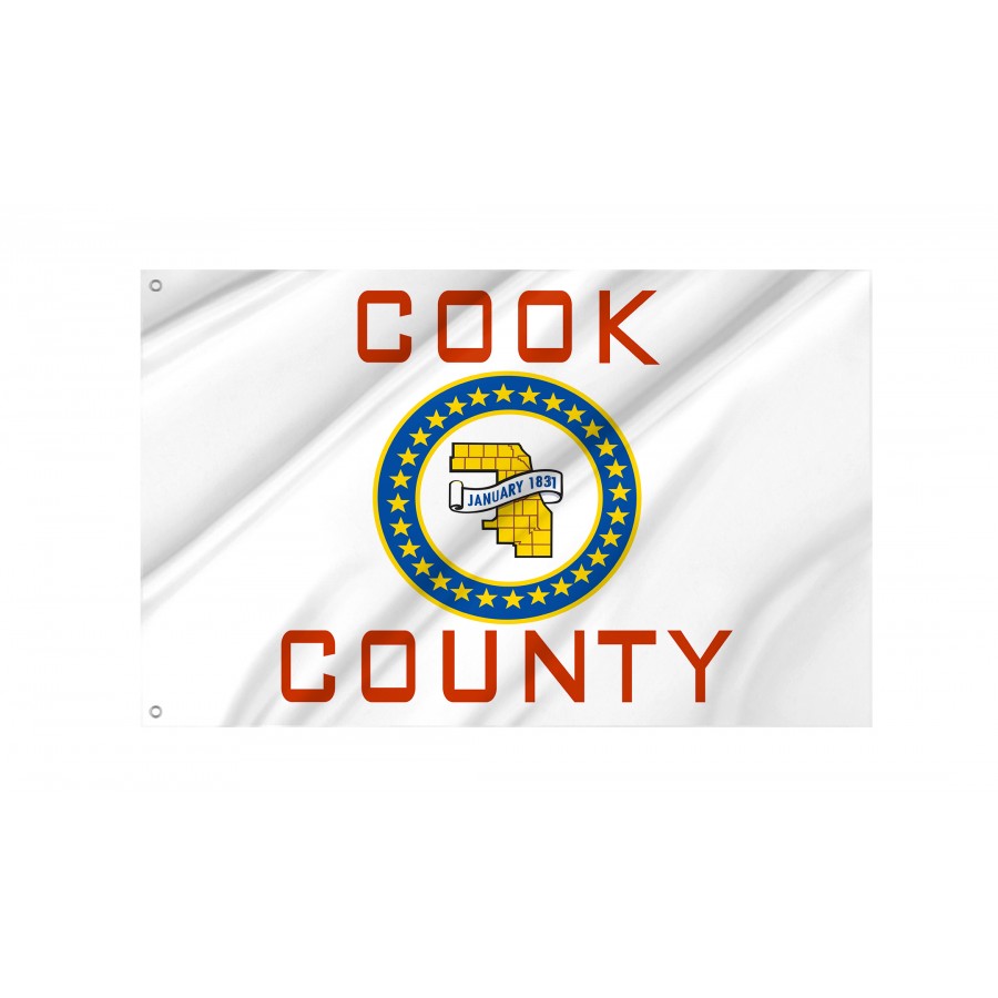 Flag of Cook County, Illinois, Patriotic Flags, Unique Design Print, Flags for Indoor & Outdoor Use