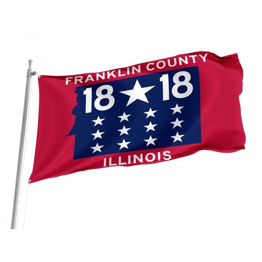 Flag of Franklin County, Illinois, Patriotic Flags, Unique Design Print, Flags for Indoor & Outdoor Use