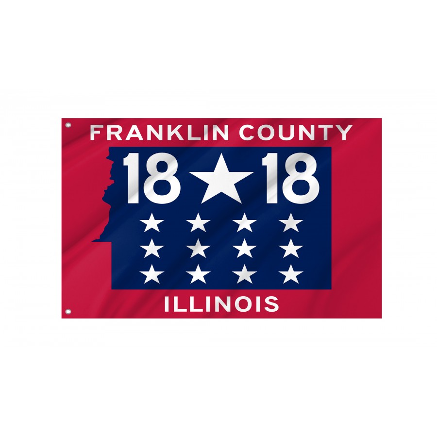 Flag of Franklin County, Illinois, Patriotic Flags, Unique Design Print, Flags for Indoor & Outdoor Use
