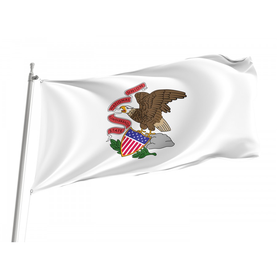 Flag Of Illinois, 1915-1969, Patriotic Flags, Unique Design Print, Flags For Indoor & Outdoor Use - High Quality Illinois for Indoor and Outdoor Use