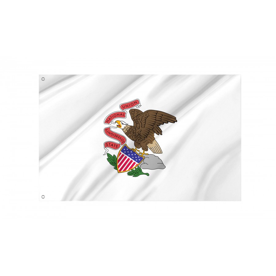 Flag Of Illinois, 1915-1969, Patriotic Flags, Unique Design Print, Flags For Indoor & Outdoor Use - High Quality Illinois for Indoor and Outdoor Use