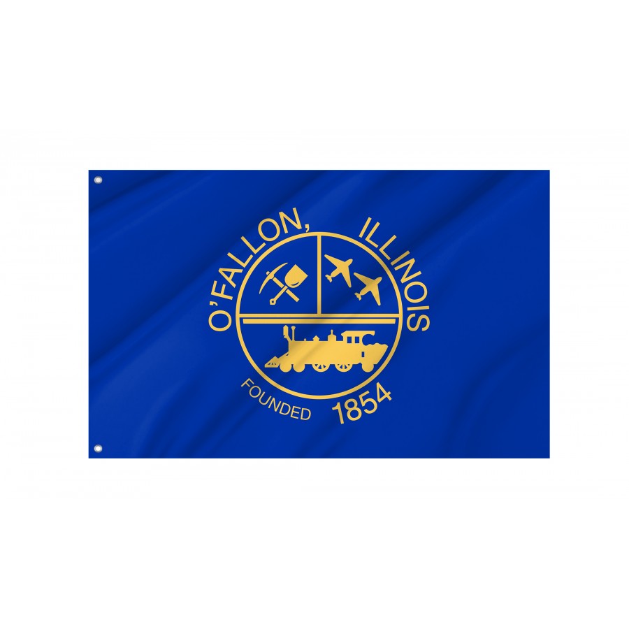 Flag of O'Fallon, Illinois, Patriotic Flags, Unique Design Print, Flags for Indoor & Outdoor Use