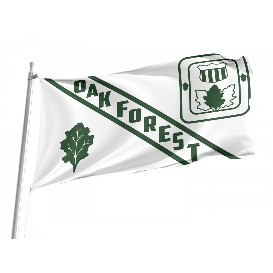 Flag of Oak Forest, Illinois, Patriotic Flags, Unique Design Print, Flags for Indoor & Outdoor Use