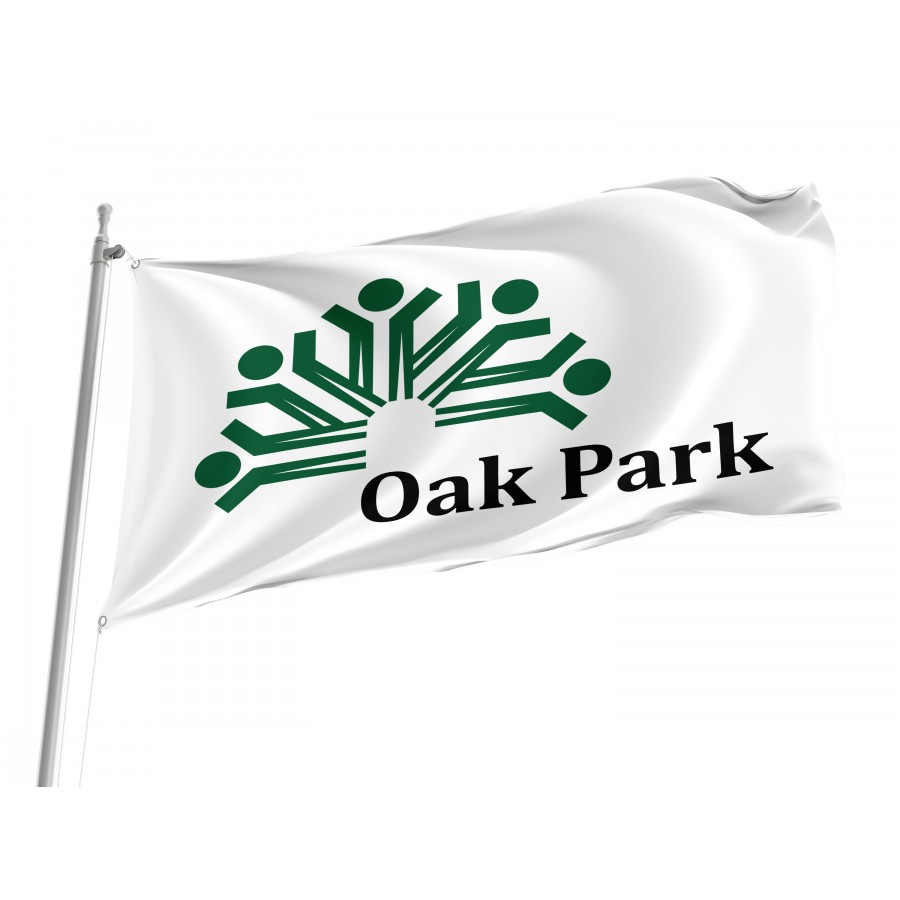 Flag of Oak Park, Illinois, Patriotic Flags, Unique Design Print, Flags for Indoor & Outdoor Use