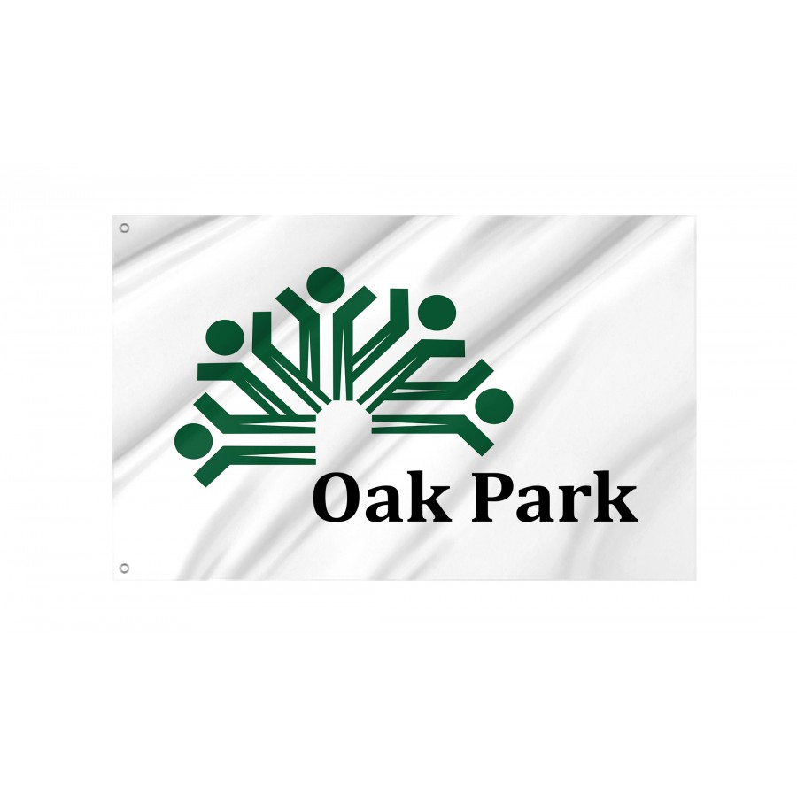 Flag of Oak Park, Illinois, Patriotic Flags, Unique Design Print, Flags for Indoor & Outdoor Use