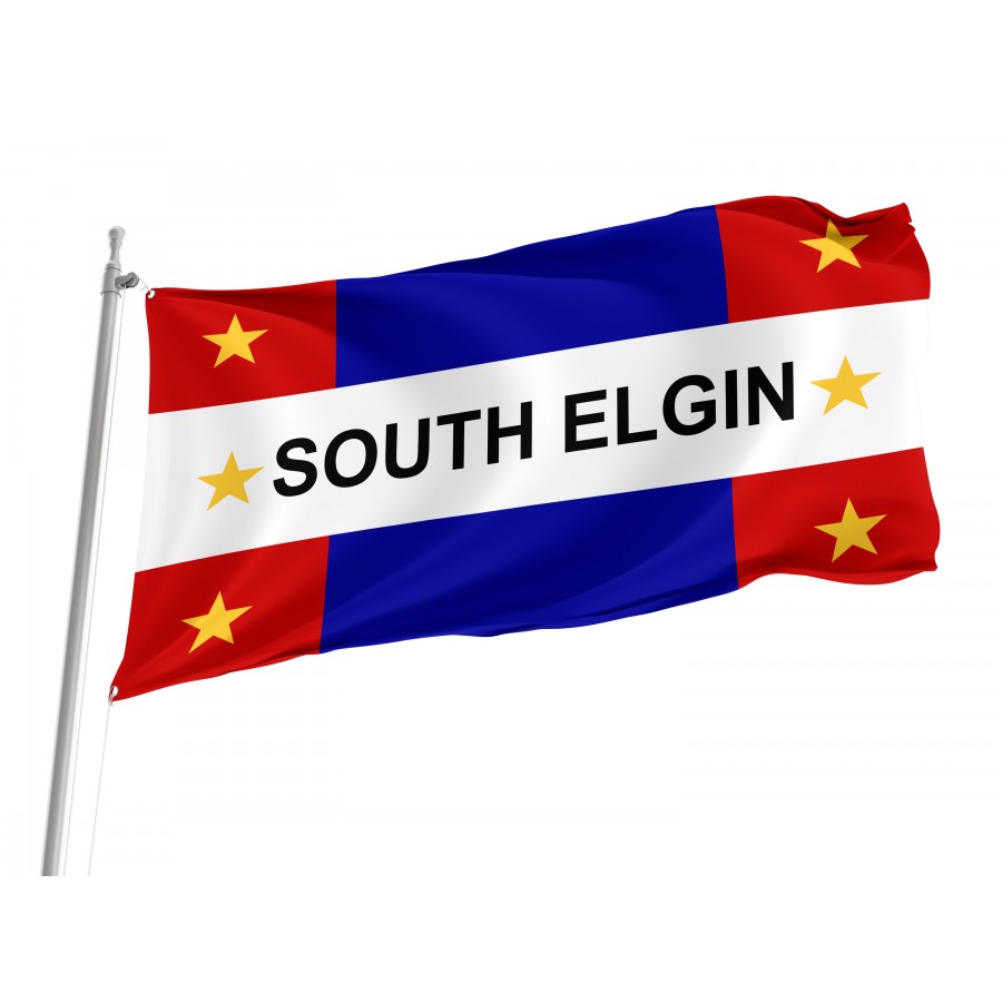 Flag of South Elgin, Illinois, Patriotic Flags, Unique Design Print, Flags for Indoor & Outdoor Use
