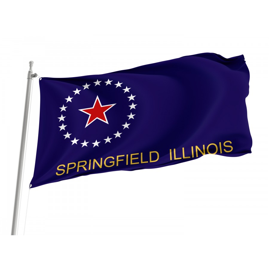 Flag of Springfield, Illinois, Patriotic Flags, Unique Design Print, Flags for Indoor & Outdoor Use