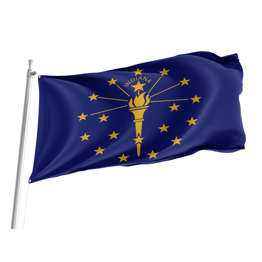Flag of Indiana State, Patriotic Flags, Unique Design Print, Flags for Indoor & Outdoor Use